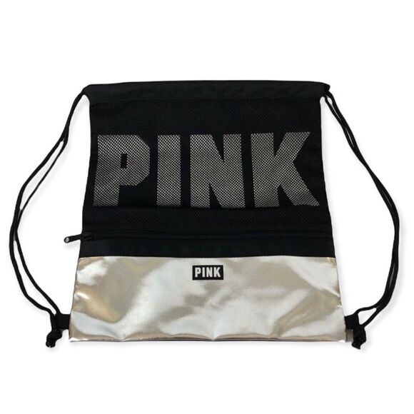 ?Victoria\'s Secret PINK Logo Drawstring Backpack